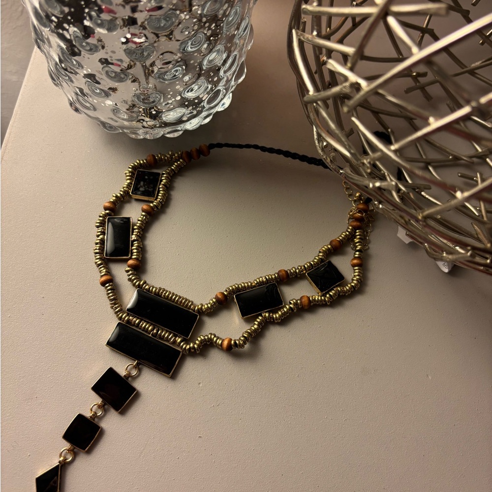 Free People Lately Necklace in Black NWT